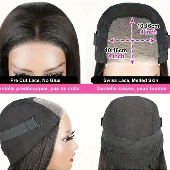 ‘Human Hair’ Wavy Black Wig 12 in Everyday Cosplay Halloween - Picture 8 of 8